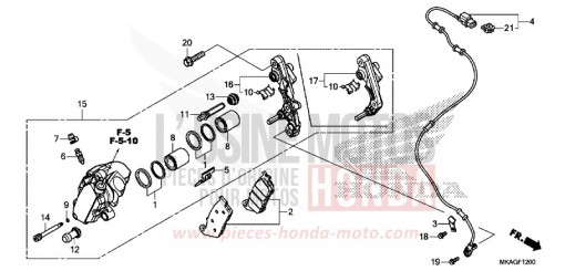 FRONT BRAKE CALIPER NC750SAH de 2017
